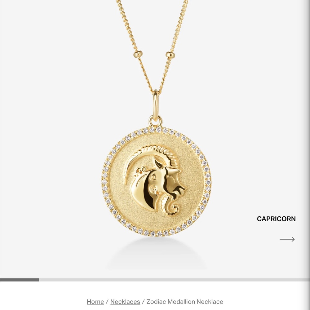 Ring Concierge Gold Zodiac Necklace- PENDANT ONLY